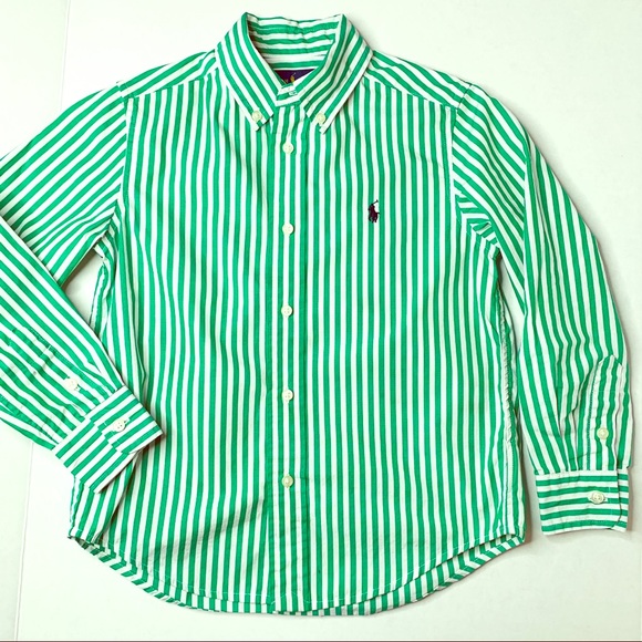 Ralph Lauren Other - Ralph Lauren Green and White Stripe Button Down